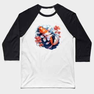 Koi Fish In A Pond Baseball T-Shirt